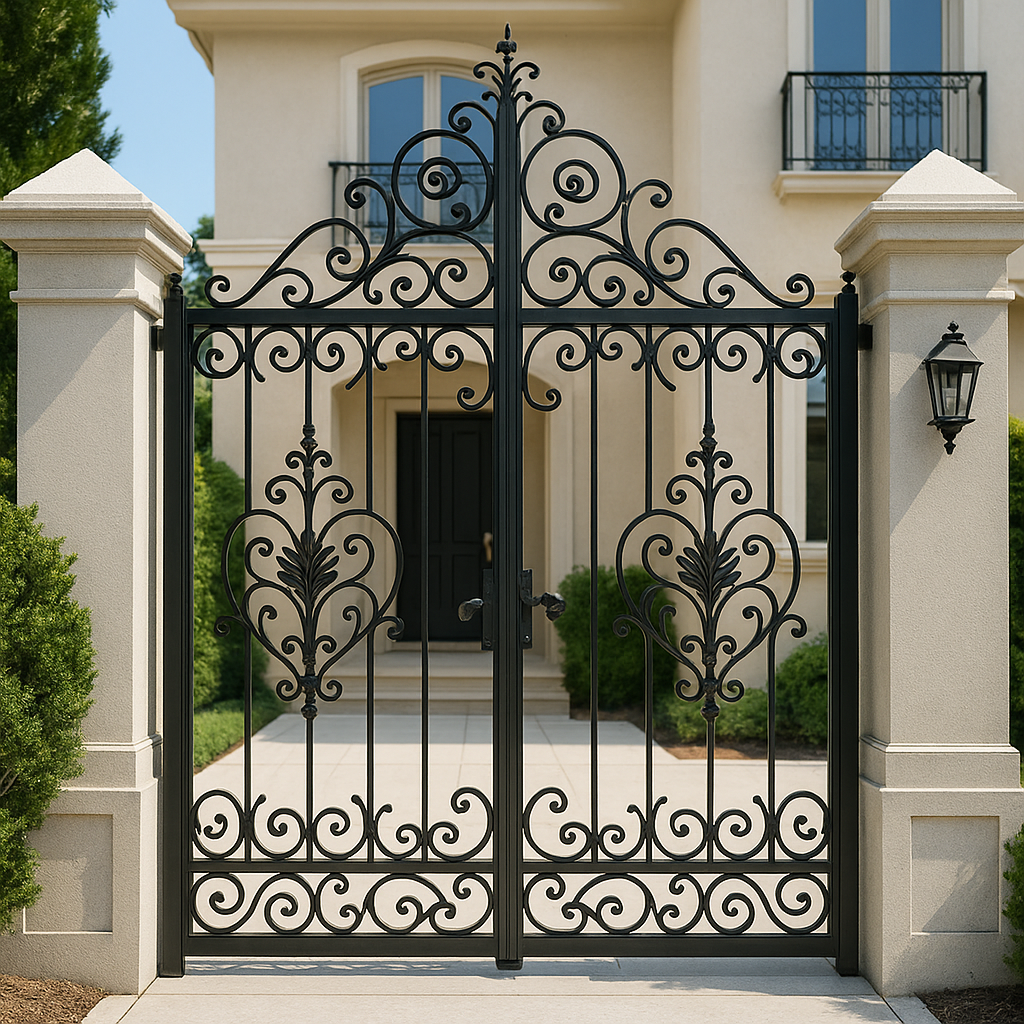 Ferforje kapı modeli – dekoratif ferforje bahçe kapısı